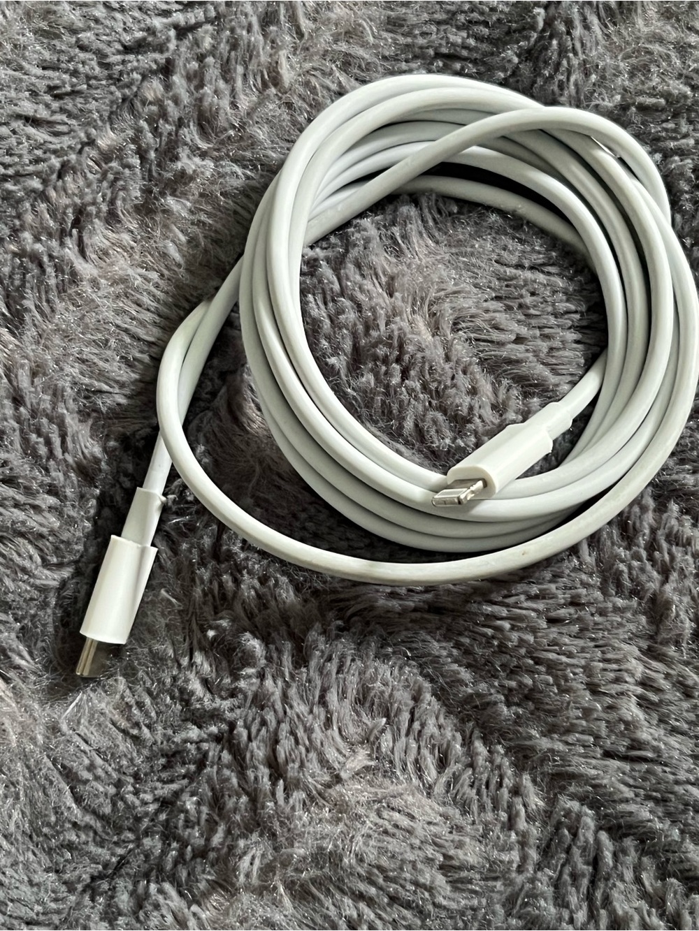 White USB-C to Lightning Style Charging Cable 6 feet and 3 feet